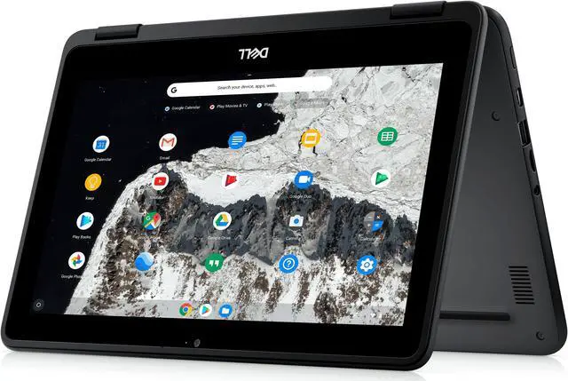 Main image of Dell 3100 2-in-1 11.6-inch Touchscreen Chromebook Laptop - Intel Celeron N4000, 4GB Ram, 32GB SSD, Webcam, USB Type-C, USB 3.1, Wireless 802.11AC 2x2 + BT 5.0, ChromeOS