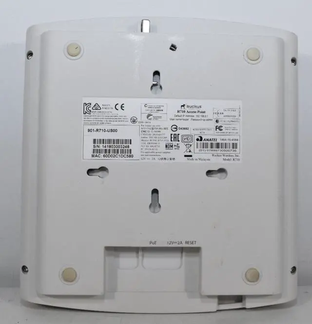 Alt view image 5 of 6 - RUCKUS 901-R710-US00 ZoneFlex R710 Smart Wi-Fi 802.11ac Access Point (Mount and Power Adapter NOT included, Sold Separately)