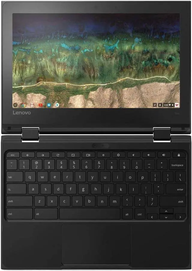 Alt view image 7 of 10 - Lenovo Chromebook 500e 11.6" 2nd Gen 2in1 Touch 4GB 32GB Celeron N4120 ChromeOS, Black