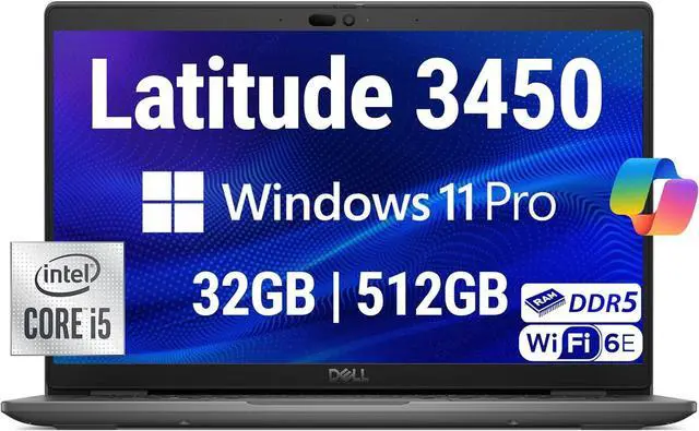 Main image of Dell Latitude 3450 Laptop (2024) | 14" 1920x1080 FHD | 10-Core 13th Gen Core i5-1345U(upto 4.70Ghz) - 32GB RAM - 512GB SSD | Windows 11 Pro