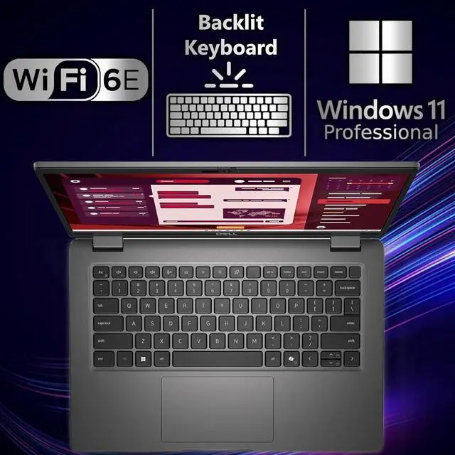 Alt view image 3 of 5 - Dell Latitude 3450 Laptop (2024) | 14" 1920x1080 FHD | 10-Core 13th Gen Core i5-1345U(upto 4.70Ghz) - 32GB RAM - 512GB SSD | Windows 11 Pro