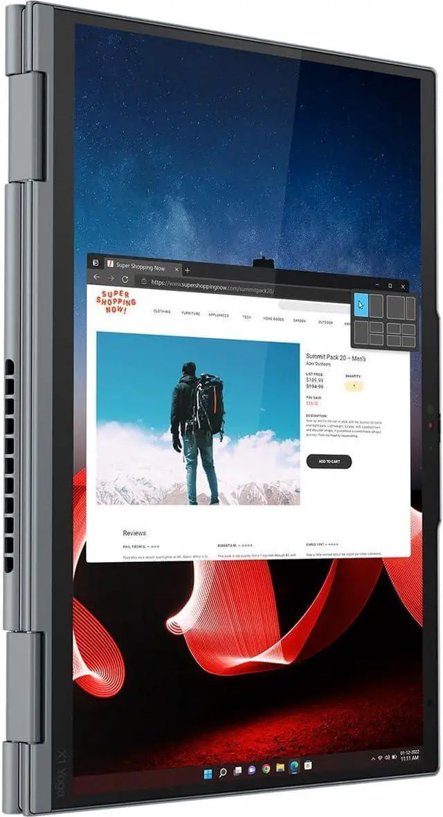 Alt view image 8 of 8 - Lenovo ThinkPad X1 Yoga Gen 8 14" Touch 32GB 512GB SSD Intel Core I7-1365U 1.8GHz WIN11P, Gray