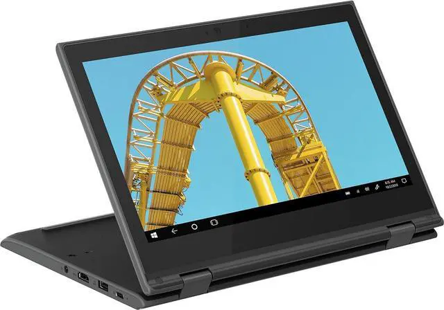 Alt view image 3 of 8 - Lenovo 300e Windows 2nd Gen 81M90002US 11.6" Touchscreen LCD 2 in 1 Notebook - Intel Celeron N4100 Quad-core (4 Core) 1.10 GHz - 4 GB LPDDR4 - 128 GB Flash Memory - Windows 10 Pro 64-bit (English) - 1366 x 768 - In-plane Switching (IPS) ...