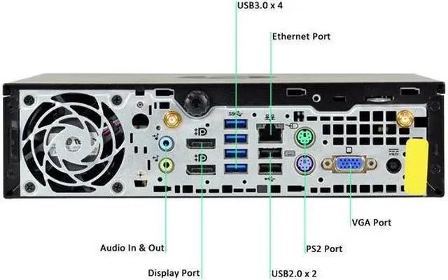 Alt view image 4 of 6 - HP 8300 Elite Ultra Small Form Factor Computer - 2.9GHz Intel Core i5-3470S Quad Core CPU (up to 3.6GHz), 8GB RAM, 128GB SSD, Intel HD Graphics, DVD-RW, Windows 10 Pro 64 bit, Keyboard/Mouse - Grade A