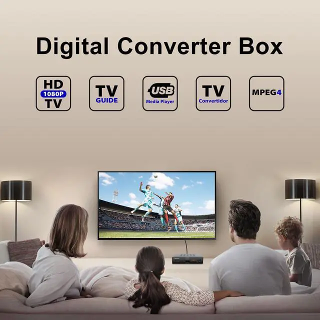 Alt view image 6 of 7 - Mediasonic ATSC Digital Converter Box with TV Tuner, TV Recording, USB Multimedia function, 1080P HDMI Output, Metal Case, Clear QAM (HW250STB)