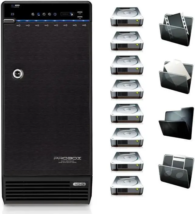 Alt view image 4 of 7 - Mediasonic USB 3.2 Type C 8 Bay 3.5-inch Hard Drive Enclosure  USB 3.2 Gen 2 10Gbps Support UASP | S.M.A.R.T | Support 30TB Hard Drive (H82-SU31C)