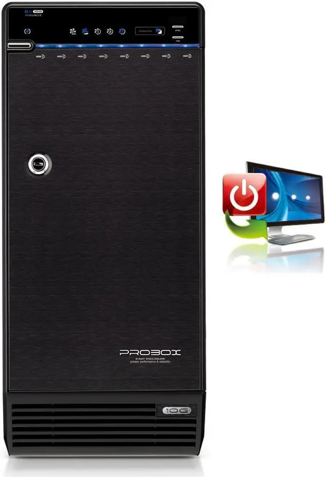 Alt view image 6 of 7 - Mediasonic USB 3.2 Type C 8 Bay 3.5-inch Hard Drive Enclosure  USB 3.2 Gen 2 10Gbps Support UASP | S.M.A.R.T | Support 30TB Hard Drive (H82-SU31C)