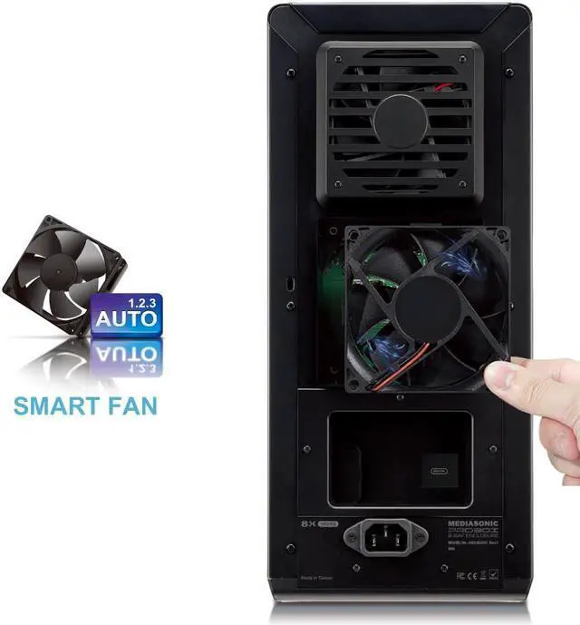 Alt view image 7 of 7 - Mediasonic USB 3.2 Type C 8 Bay 3.5-inch Hard Drive Enclosure  USB 3.2 Gen 2 10Gbps Support UASP | S.M.A.R.T | Support 30TB Hard Drive (H82-SU31C)