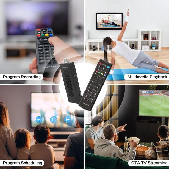 Alt view image 5 of 7 - Mediasonic Digital TV Converter Box Dongle, ATSC Digital Converter Box with TV Tuner, TV Recording, USB Multimedia Function, 1080P HDMI Output, Clear QAM by Mediasonic HomeWorx (HW135STB)