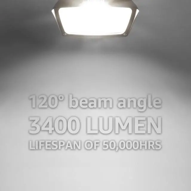 Alt view image 2 of 7 - LEONLITE LED Outdoor Flood Light, Dusk-to-Dawn (Photocell Included), 3400lm, Waterproof Security Floodlight, ETL-Listed Exterior Lighting for Yard, 5000K Daylight