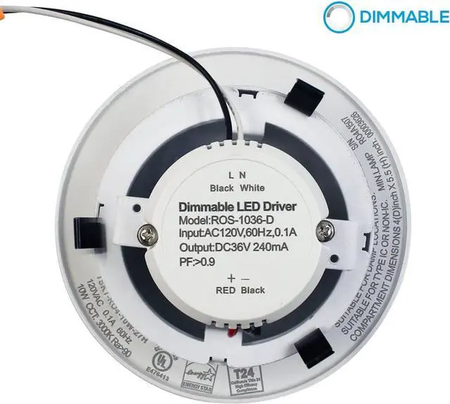 Alt view image 6 of 7 - Sun & Star 4 Inch Dimmable Gimbal LED Recessed Lighting Fixture, Directional Retrofit Downlight, 4000K Cool White, CRI90+, 10W(75W Equiv.) UL-Listed, Pack of 4