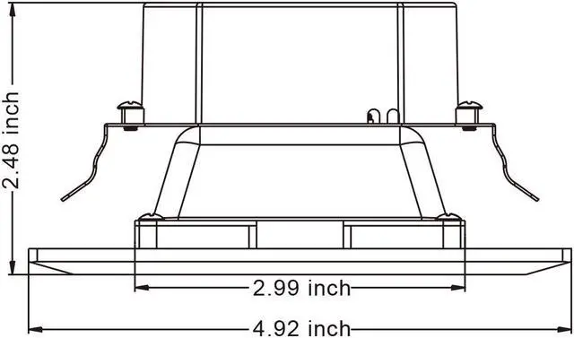 Alt view image 6 of 7 - TORCHSTAR 8-Pack 9W 4 Inch High CRI Dimmable Retrofit LED Square Recessed Lighting Fixture, 60W Equivalent 2700K Warm White UL-Classified Square Recessed Ceiling Light Downlight