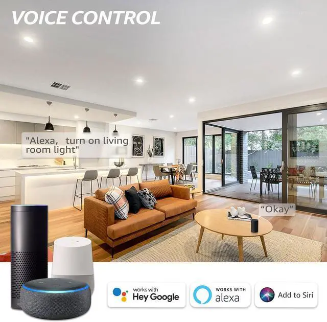 Alt view image 2 of 7 - TORCHSTAR 4 Pack BR30 Smart LED Light Bulbs, WiFi & Bluetooth, 60W Equiv, E26 Base, Works with Alexa Echo Google Home Assistant Siri for Indoors, 2000K-5000K RGBCW Full Color Changing Smart Bulb
