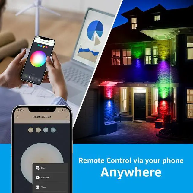 Alt view image 3 of 7 - TORCHSTAR 4 Pack GU10 Smart Spot Light Bulbs, WiFi & Bluetooth, Work with Alexa Echo Google Home Assistant Siri, 2000K-5000K RGBCW Full Color Changing Track Light Bulbs, 50W Equivalent, E26 Base
