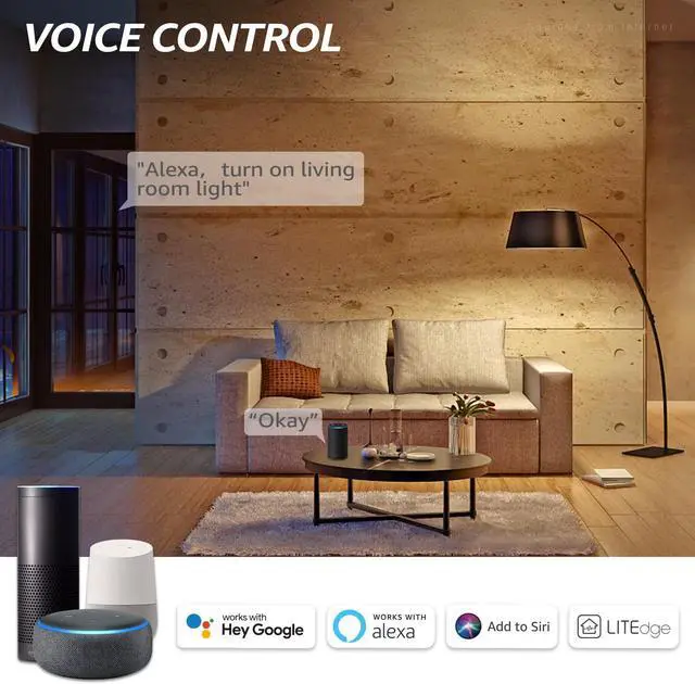 Alt view image 3 of 7 - TORCHSTAR 4 Pack A19 Smart LED Light Bulbs, WiFi & Bluetooth, 60W Equiv, E26 Base, Works with Alexa Echo Google Home Assistant Siri for Indoors, 2000K-5000K RGBCW Full Color Changing Smart Bulb