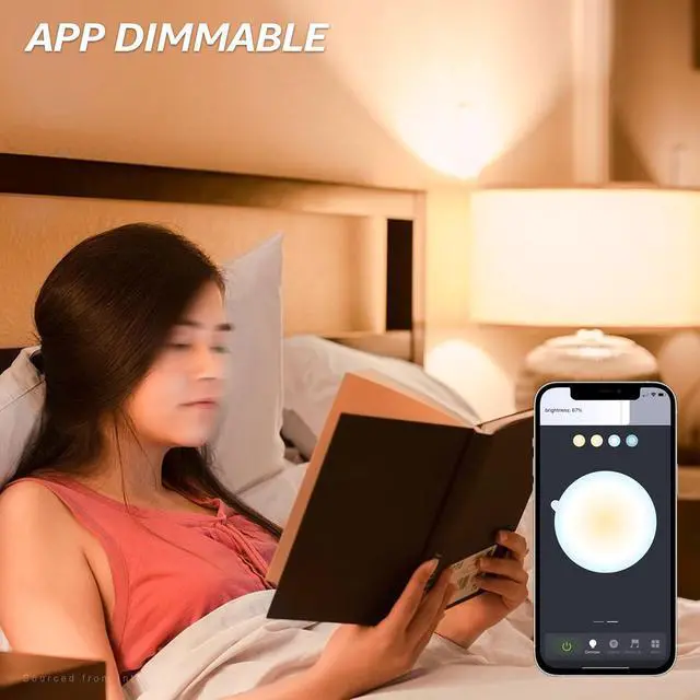Alt view image 7 of 7 - TORCHSTAR 4 Pack A19 Smart LED Light Bulbs, WiFi & Bluetooth, 60W Equiv, E26 Base, Works with Alexa Echo Google Home Assistant Siri for Indoors, 2000K-5000K RGBCW Full Color Changing Smart Bulb