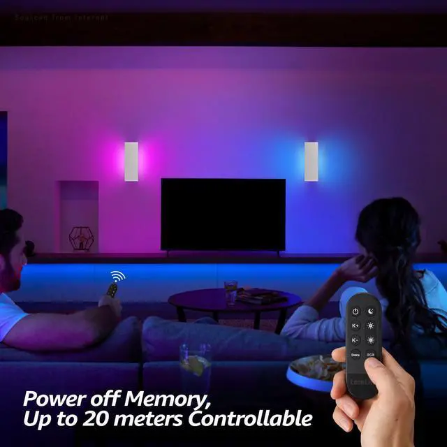 Alt view image 6 of 7 - LEONLITE 15.8IN LED Wall Sconce RGBCW & 5000K-2700K, Dimmable 26W Aluminum Up Down Modern White,AC 100-265V Indoor & Outdoor IP65 for Bedside Mirror Party Decor, 50,000hrs Lifespan