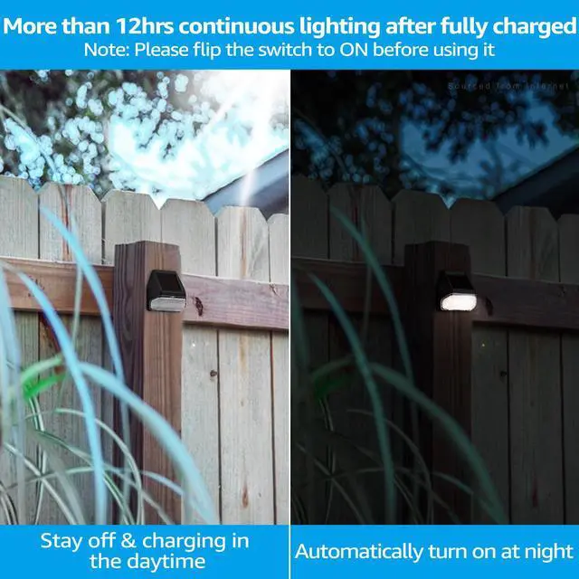 Alt view image 3 of 7 - TORCHSTAR Solar Deck Lights, Dusk-to-Dawn Solar Powered LED Fence Lights, 4000K Cool White, Waterproof Outdoor Step Light, Yard Stair Patio Decoration, Black, Pack of 6