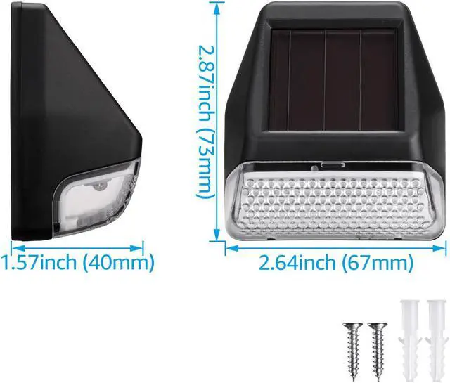 Alt view image 6 of 7 - TORCHSTAR Solar Deck Lights, Dusk-to-Dawn Solar Powered LED Fence Lights, 4000K Cool White, Waterproof Outdoor Step Light, Yard Stair Patio Decoration, Black, Pack of 6