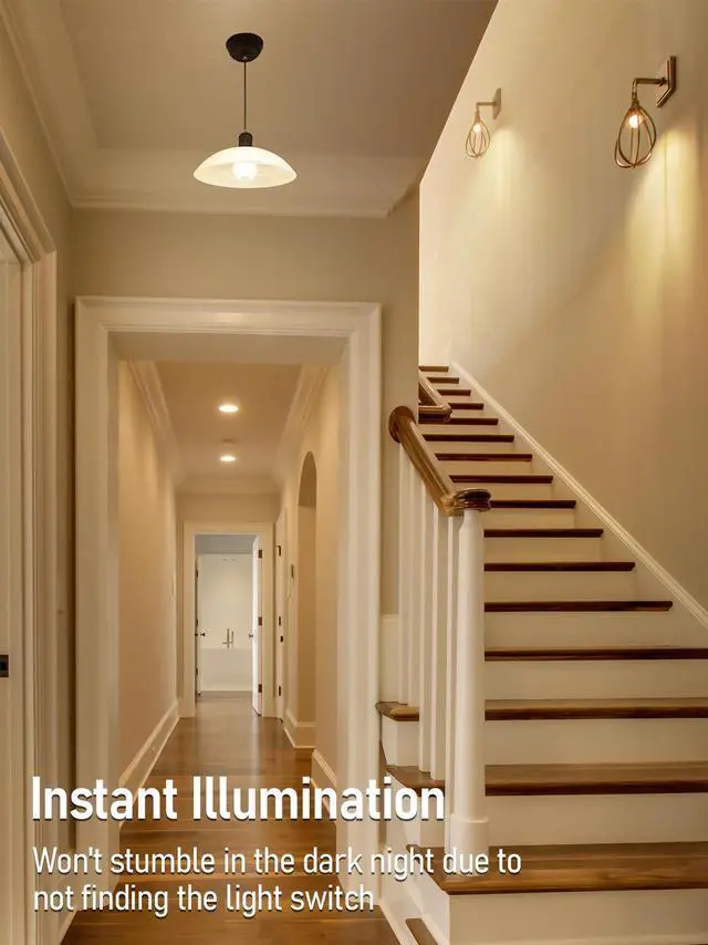 Alt view image 6 of 7 - TORCHSTAR 6 Pack A19 LED Motion Sensor Light Bulb, 9W, 900LM, E26 Base, UL Listed, 3000K Warm White