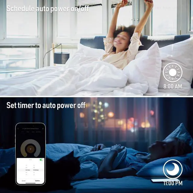 Alt view image 6 of 7 - LEONLITE LED Smart Ceiling Spotlights, 2.4G WiFi & Bluetooth RGB Directional Dimmable Ceiling Light, APP Voice Control, 16 Million Colors, CRI90