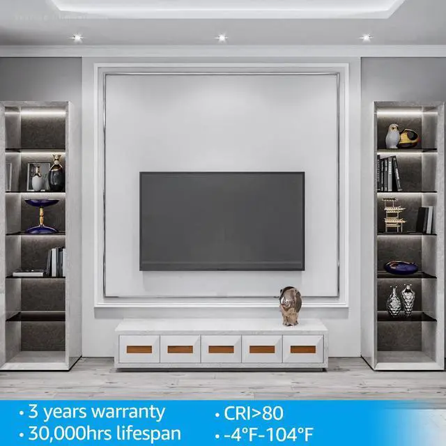 Alt view image 6 of 7 - TORCHSTAR Smart LED Light Bar Kit, Work with Alexa, 4 Linkable Light Bar, Smart Phone Control, 6W 12V, 5000K Daylight, UL Adapter for Under Cabinet, Under Counter, Gun Safe, Closet, Shelf, 4Pcs