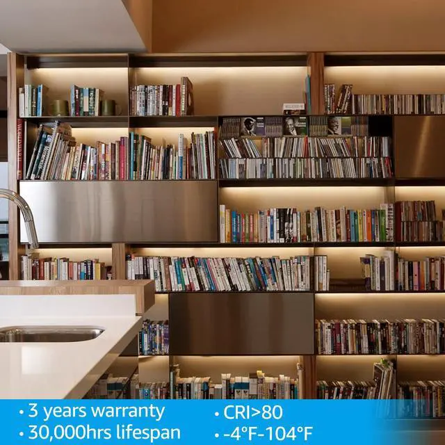 Alt view image 6 of 7 - TORCHSTAR Smart LED Light Bar Kit, Work with Alexa, 6 Linkable Light Bars, Smart Phone Control, 9W 12V, 3000K Warm White, UL Adapter for Under Cabinet, Under Counter, Gun Safe, Closet, Shelf, 6Pcs