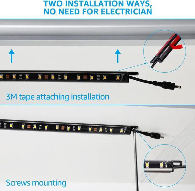 Alt view image 5 of 7 - TORCHSTAR Smart LED Light Bar Kit, Work with Alexa, 6 Linkable Light Bars, Smart Phone Control, 9W 12V, 5000K Daylight, UL Adapter for Under Cabinet, Under Counter, Gun Safe, Closet, Shelf, 6Pcs