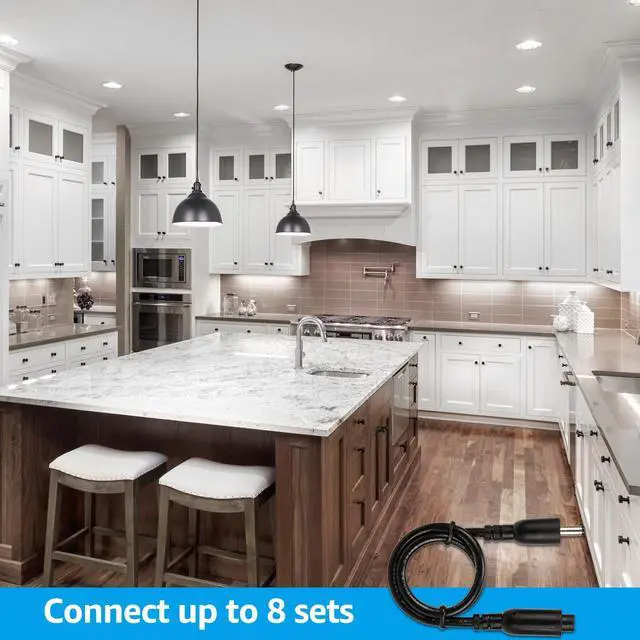 Alt view image 4 of 7 - TORCHSTAR Smart LED Light Bar Kit, Work with Alexa, 6 Linkable Light Bars, Smart Phone Control, 9W 12V, 5000K Daylight, UL Adapter for Under Cabinet, Under Counter, Gun Safe, Closet, Shelf, 6Pcs