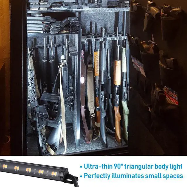 Alt view image 3 of 7 - TORCHSTAR LED (4) 12" Linkable Light Bars, Safe Lighting Kit 3CCT Motion Sensor Under Cabinet lights, 3000K/4000K/5000K Selectable, 600LM Safe Light Kit for Gun Safe Locker Closet