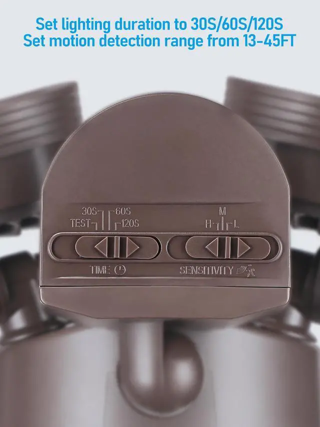 Alt view image 5 of 7 - LED Security Light, Motion Sensoring, Dusk to Dawn, 30°-80° Beam Angle, Bronze