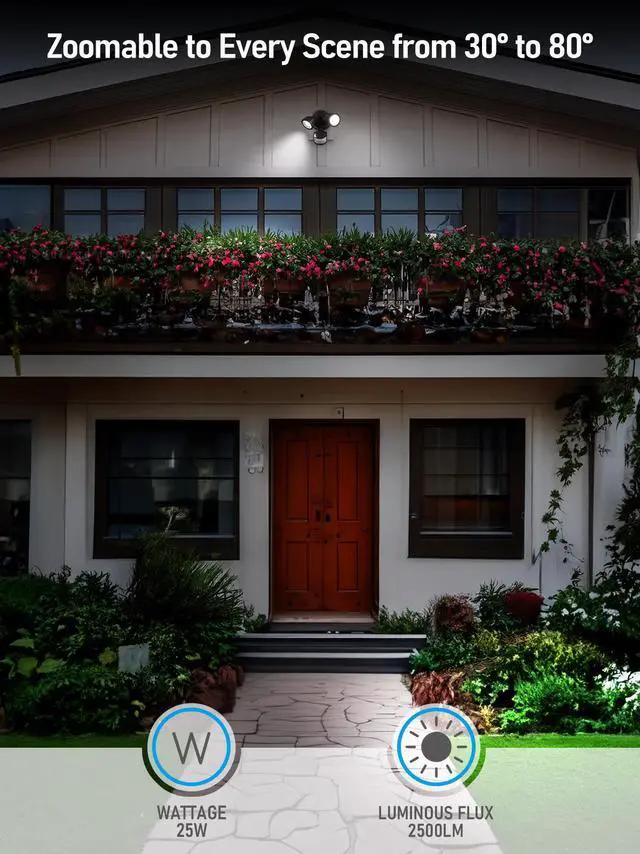Alt view image 3 of 7 - LED Security Light, Motion Sensoring, Dusk to Dawn, 30°-80° Beam Angle, Bronze