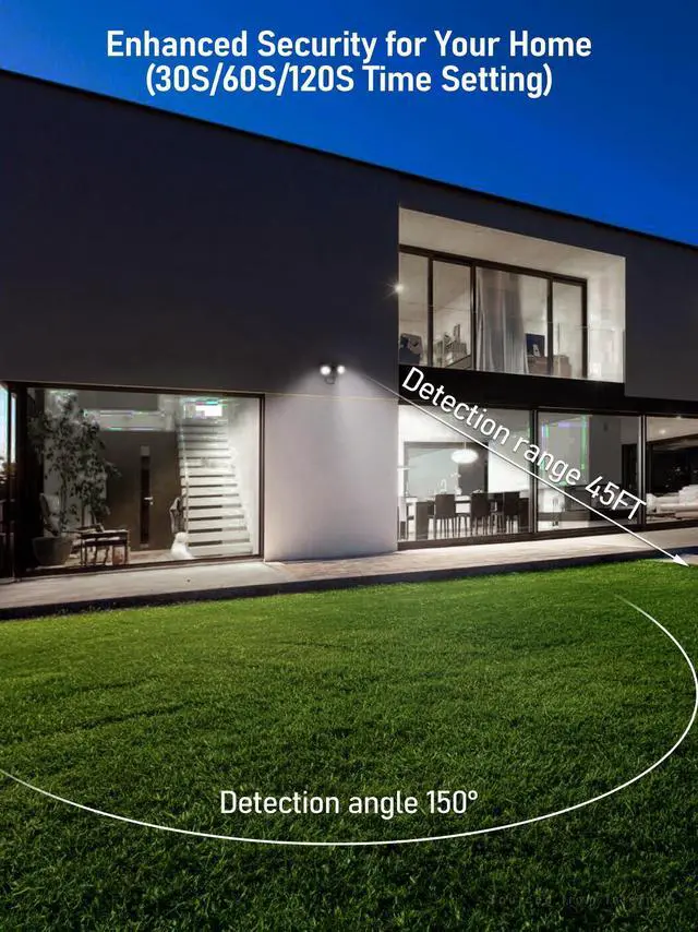 Alt view image 2 of 7 - LED Security Light, Motion Sensoring, Dusk to Dawn, 30°-80° Beam Angle, Bronze