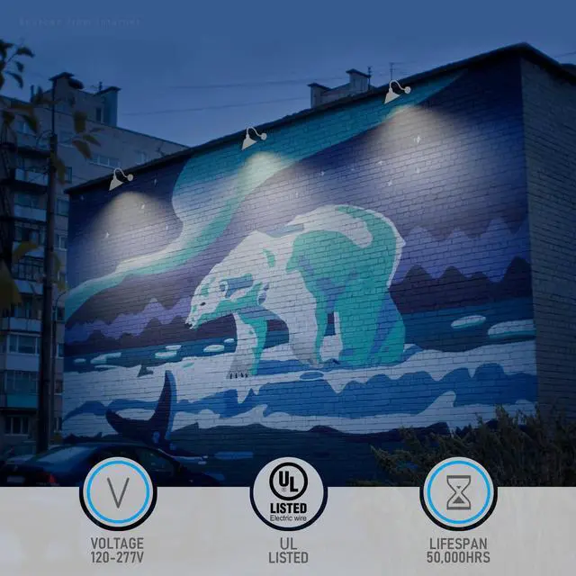 Alt view image 6 of 7 - 3CCT LED Dusk-to-Dawn Gooseneck Barn Light, 21W 3300lm, 120-277V, IP65, UL Listed, White