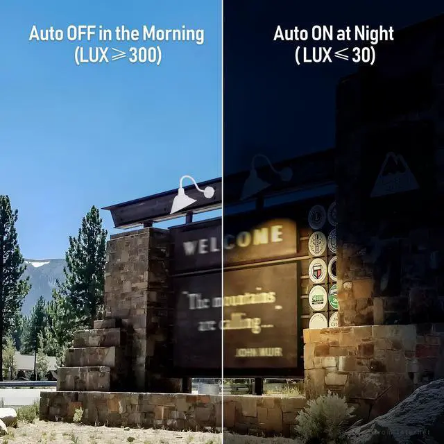 Alt view image 3 of 7 - 3CCT LED Dusk-to-Dawn Gooseneck Barn Light, 21W 3300lm, 120-277V, IP65, UL Listed, White