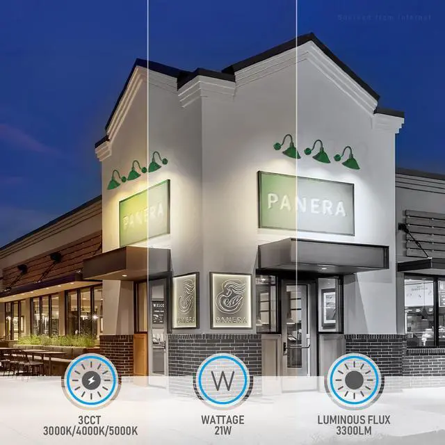 Alt view image 2 of 7 - 3CCT LED Dusk-to-Dawn Gooseneck Barn Light, 21W 3300lm, 120-277V, IP65, UL Listed, Green