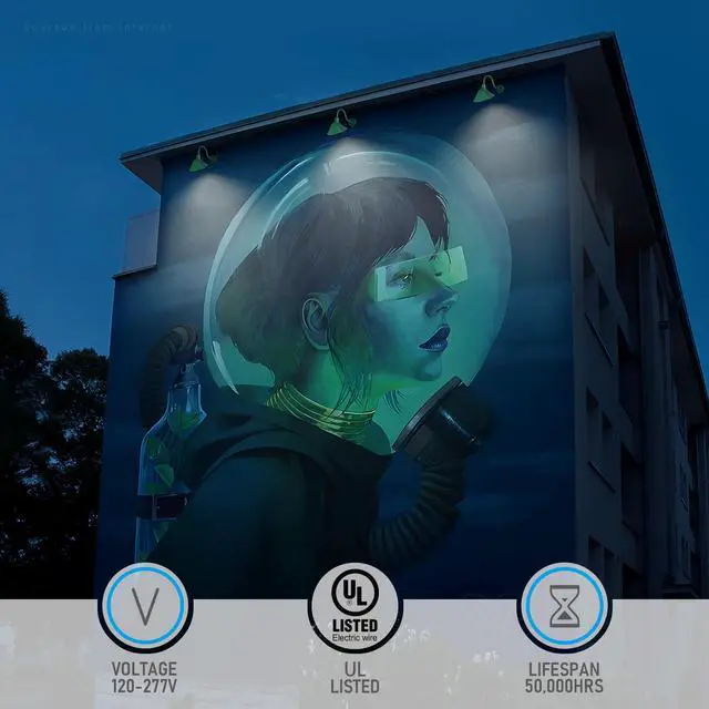 Alt view image 6 of 7 - 3CCT LED Dusk-to-Dawn Gooseneck Barn Light, 21W 3300lm, 120-277V, IP65, UL Listed, Green