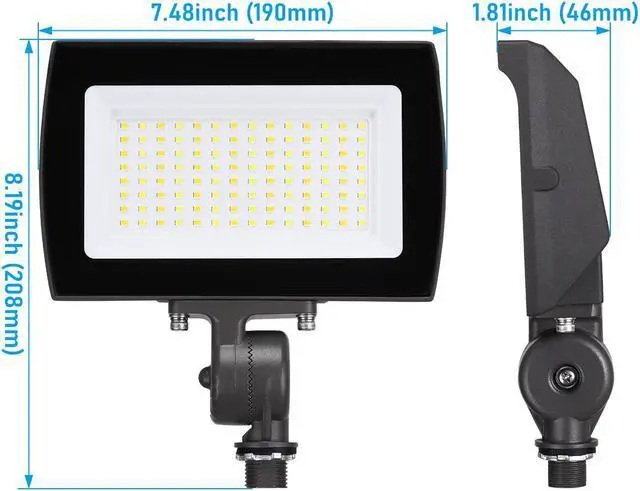 Alt view image 7 of 7 - 3CCT LED Security Flood Light Outdoor, UL Listed, 30W/15W, 120/277V, Knuckle Mounted, IP65 Waterproof