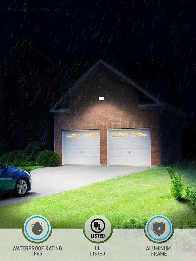 Alt view image 5 of 7 - 3CCT LED Security Flood Light Outdoor, UL Listed, 30W/15W, 120/277V, Knuckle Mounted, IP65 Waterproof