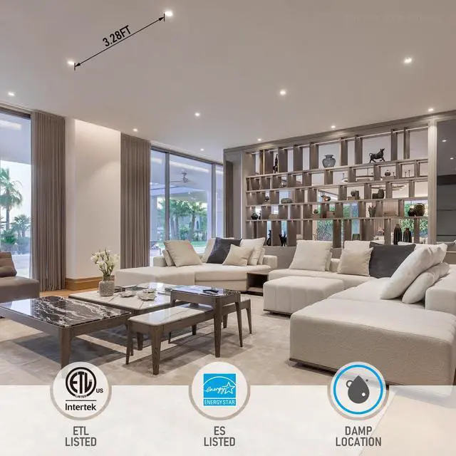 Alt view image 4 of 7 - 4 Pack 10W 4" LED Recessed Light with J-Box, 4000K Cool White, 5%-100% Dimmable, ETL and Energy Star Certified