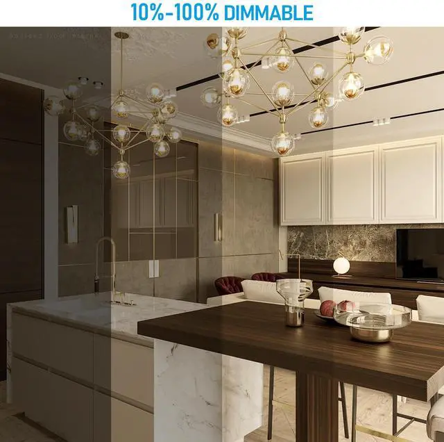 Alt view image 5 of 7 - 2 Pack A19 LED Dimmable Light Bulb, 4.5W(40W Eqv.), Anti Glare Half Chrome Bulbs, UL Listed, E26 Base, Vintage Edison Bulb for Bedroom, Kitchen, 2700K Soft White