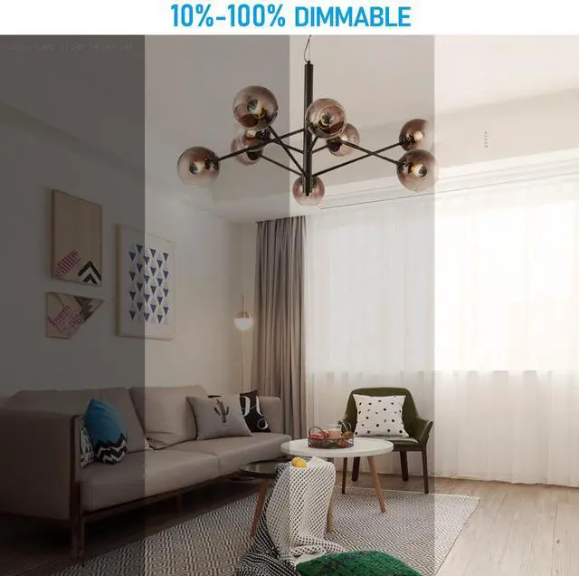 Alt view image 4 of 7 - 2 Pack A19 LED Dimmable Light Bulb, 4.5W(40W Eqv.), Anti Glare Half Chrome Bulbs, UL Listed, E26 Base, Vintage Edison Bulb for Bedroom, Kitchen, 2700K Soft White