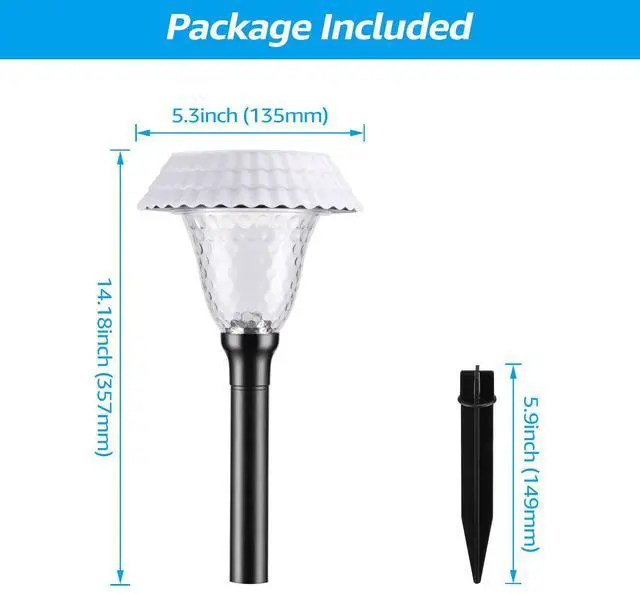 Alt view image 7 of 7 - 8 Pack Solar Pathway Colorful Lights, Dusk to Dawn Auto 7 Colors Changing LED Garden Lights, IP65 Waterproof Landscape Light for Lawn Yard Walkway
