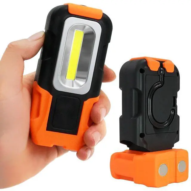 Main image of Portable LED Work Light, Hanging Hook & Magnetic Flashlight, Battery Operated, COB Pocket Work Light for Car Repairing, Emergency, Hiking, Camping