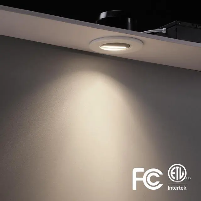 Alt view image 3 of 7 - 6 Pack 3-Inch Gimbal LED Dimmable Recessed Lights with J-Box, 7W (35W Eqv.), 4000K Cool White, White