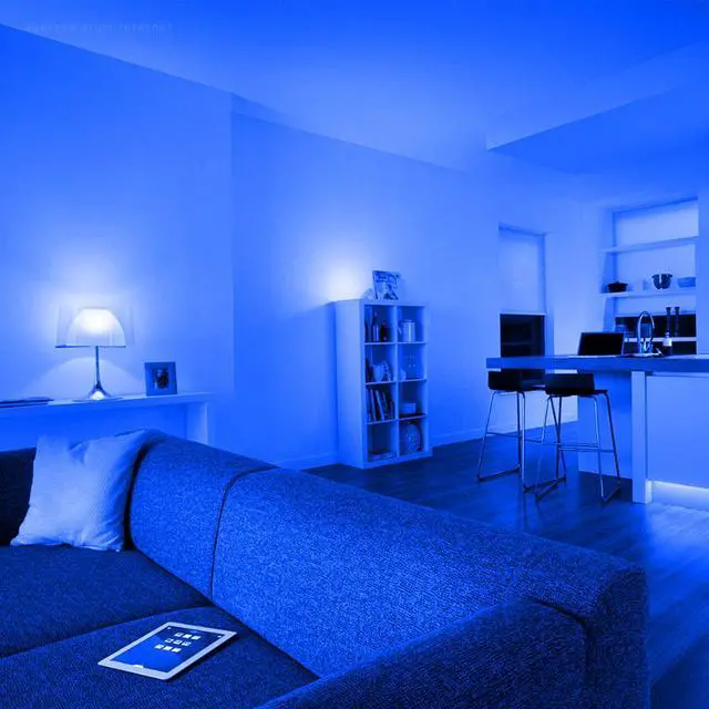 Alt view image 7 of 7 - 6 Pack 8W LED A19 Blue Light Bulbs, E26 Base Colored Lights, for Outdoor Light Fixture, Floor Lamp, Living Room Decoration, 10,000hrs
