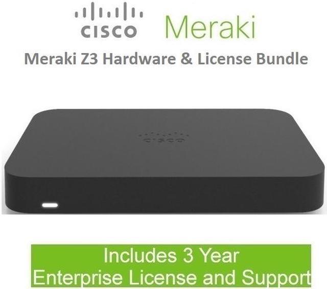 Alt view image 2 of 2 - Cisco Meraki Z3 Firewall Teleworker Gateway w/ 802.11ac Wave 2 Includes 3 Year Enterprise License