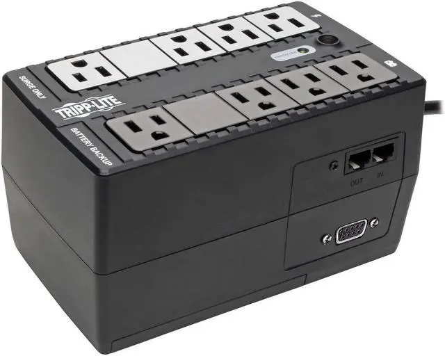 Alt view image 8 of 11 - Tripp Lite 550VA Compact Desktop Battery Backup UPS, 8-Outlets (INTERNET550SER)