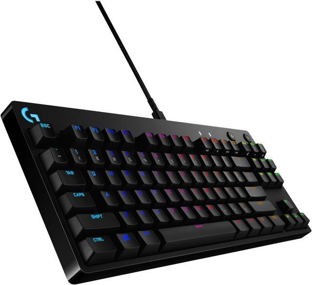 Alt view image 8 of 20 - Logitech G PRO Mechanical Gaming Keyboard, Ultra Portable Tenkeyless Design, Detachable Micro USB Cable, 16.8 Million Color LIGHTSYNC RGB Backlit Keys
