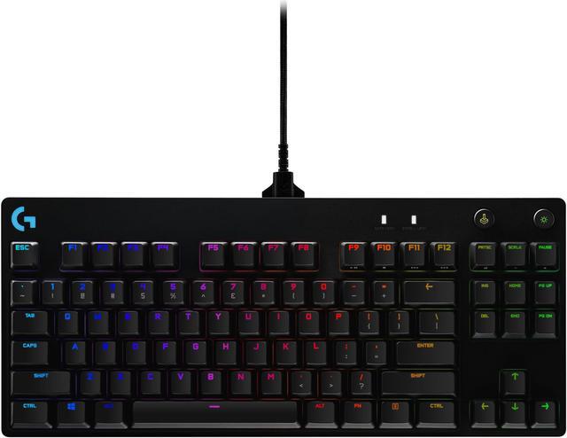 Alt view image 6 of 20 - Logitech G PRO Mechanical Gaming Keyboard, Ultra Portable Tenkeyless Design, Detachable Micro USB Cable, 16.8 Million Color LIGHTSYNC RGB Backlit Keys